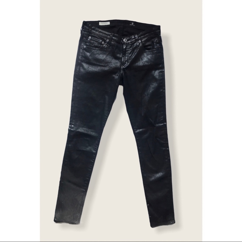 Adriano Goldschmied coated black jeans